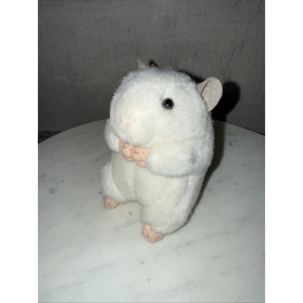 Aurora white Gray‎ gerbil plush toy 4.5"